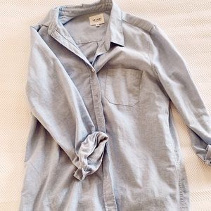 Sezane Blue Button Down Shirt